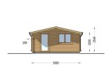 Garden Log Cabin NINA (44 mm), 5x5 m (16'x16'), 25 m² specification 2