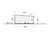 Single Wooden Garage With Flat Roof MODERN (44 mm), 4x6 m (13'x20'), 24 m² specification 6