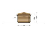 Garden Log Cabin PETER (34 mm), 3x4 m (10'x13'), 12 m² specification 4