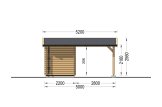Single Wooden Carport MODERN With A Shed 5.95x5 m (20’x16’) specification 2