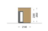 Garden Office Pod PREMIUM (Insulated PLUS, 34 mm + Cladding), 2x2 m (6'6" x 6'6"), 4 m² specification 3