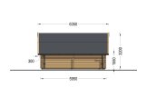 Single Wooden Garage TEXAS (44 mm), 6x6 m (20'x20') specification 3