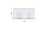 Granny Annexe KAYA 3 PV S (44 mm + Cladding), 70 m² specification 3