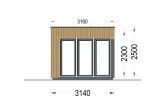 Garden Office Pod PREMIUM (34 mm + Cladding), 3x3 m (10' x 10'), 9 m² specification 2