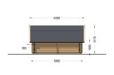 Single Wooden Garage BARN (44 mm), 5x6 m (16'x20') specification 5