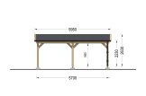 Single Wooden Carport CLASSIC, 3x6 m (10'x20'), 18 m² specification 3
