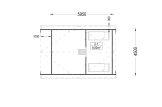 Log Cabin With Loft SCOOT S (34+34 mm), 4.5x6 m (15'x20'), 27 m² + 9 m² specification 2