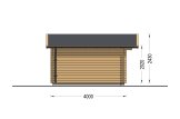 Garden Log Cabin DREUX (44 mm), 4x4 m (13'x13'), 16 m² specification 3