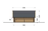 Single Wooden Garage TEXAS (44 mm), 6x6 m (20'x20') specification 5