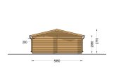 Double Wooden Garage CLASSIC DUO (44 mm), 6x9 m (20'x30'), 54 m² specification 4