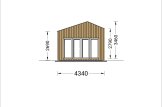 Garden Cabin TONIA S (34 mm + Cladding), 4x4 m, 16 m² specification 2