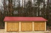 Triple Wooden Garage TRIO (44 mm), 9x6 m (30'x20'), 54 m² customer 1