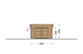 Single Wooden Garage With Flat Roof MODERN (44 mm), 4x6 m (13'x20'), 24 m² specification 2