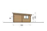 Double Wooden Garage with Flat Roof MODERN (44 mm), 6x5 m (20'x16'), 30 m² specification 5