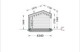 Garden Cabin TONIA S (34 mm + Cladding), 4x4 m, 16 m² specification 6