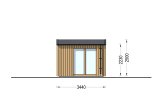Outdoor Sauna SERENE (34 mm + Cladding), 3.3x2.5 m, 4.95 m² specification 2