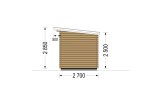 Garden Log Cabin MALTA S (44 mm), 5x3 m (16'x10'), 12 m² specification 5