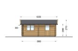 Single Wooden Garage CLASSIC (44 mm), 6x6 m (20'x20'), 36 m² specification 3