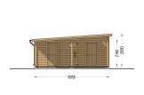 Single Wooden Carport MODERN With A Shed 5.95x5 m (20’x16’) specification 5