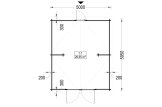 Single Wooden Garage BARN (44 mm), 5x6 m (16'x20') specification 1