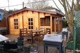 Log Cabin ROYAL (44+44 mm + Insulation), 5x5 m (16'x17'), 25 m² customer 2