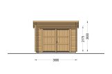 Single Wooden Garage With Flat Roof MODERN (34 mm), 3.6x5.4 m (12'x18'), 20 m² specification 2