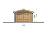 Single Wooden Garage CLASSIC (34 mm), 3.6x5.4 m (12'x18'), 20 m² specification 2