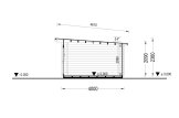 Log Cabin With A Flat Roof DREUX (44 mm), 5x4 m (16'x13'), 20 m² specification 6
