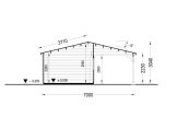 Single Wooden Garage MULTI (44 mm) 4x6 m (13'x20') with Carport 3x6 m (10'x20') specification 6