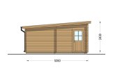 Single Wooden Garage With Flat Roof MODERN S (44 mm), 3.6x5.4 m (12'x18'), 20 m² specification 3