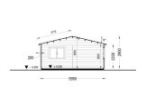 Double Wooden Carport 5.5x6 m (18'x20') With Shed (44 mm), 2x6 m (7'x20') specification 6