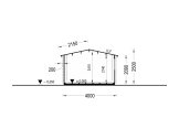 Single Wooden Carport 4x5 m (13'x16') With Shed (44 mm), 4x2.5 m (13'x8') specification 6