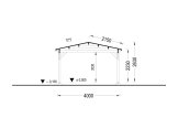 Single Wooden Carport CLASSIC, 4x5.7 m (13’x19’) specification 6