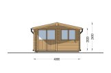 Garden Log Cabin LILLE (44 mm), 4x3 m (13'x10'), 12 m² specification 2