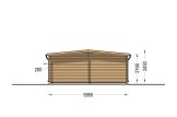 Single Wooden Carport 3x6 m (10'x20') With Shed (44 mm), 2x6 m (7'x20') specification 5