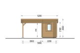 Single Wooden Carport MODERN With A Shed 5.95x5 m (20’x16’) specification 4