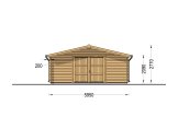 Single Wooden Garage CLASSIC (44 mm), 6x6 m (20'x20'), 36 m² specification 2