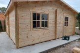 Double Wooden Garage ALTERNATIVE (44 mm), 6x6 m (20'x20'), 36 m² customer 1