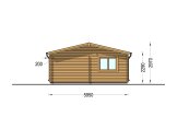Double Wooden Garage ALTERNATIVE (44 mm), 6x6 m (20'x20'), 36 m² specification 5