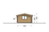 Single Wooden Carport 4x5 m (13'x16') With Shed (44 mm), 4x2.5 m (13'x8') specification 3