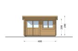Garden Log Cabin With A Flat Roof LILLE (44 mm), 4x3 m (13'x10'), 12 m² specification 2