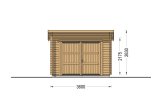 Single Wooden Garage With Flat Roof MODERN (44 mm), 3.6x5.4 m (12'x18'), 20 m² specification 3