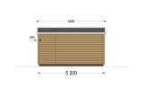 Garden Log Cabin MALTA S (44 mm), 5x3 m (16'x10'), 12 m² specification 4