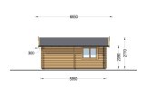 Single Wooden Garage CLASSIC (44 mm), 6x6 m (20'x20'), 36 m² specification 5