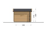 Single Wooden Garage With Flat Roof MODERN (44 mm), 3.6x5.4 m (12'x18'), 20 m² specification 4