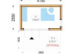 Garden Room PREMIUM S (Insulated PLUS, 34 mm + Cladding), 4.1x2.4 m (14'x8'), 10 m² specification 1