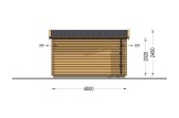 Garden Log Cabin With A Flat Roof DREUX (34 mm), 4x3 m (13'x10'), 12 m² specification 4