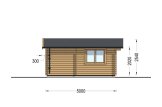 Garden Log Cabin NINA (44 mm), 5x5 m (16'x16'), 25 m² specification 3