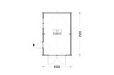 Single Wooden Garage CLASSIC (34 mm), 4x6 m (13'x20'), 24 m² specification 1