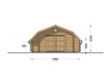 Single Wooden Garage TEXAS (44 mm), 6x6 m (20'x20') specification 2